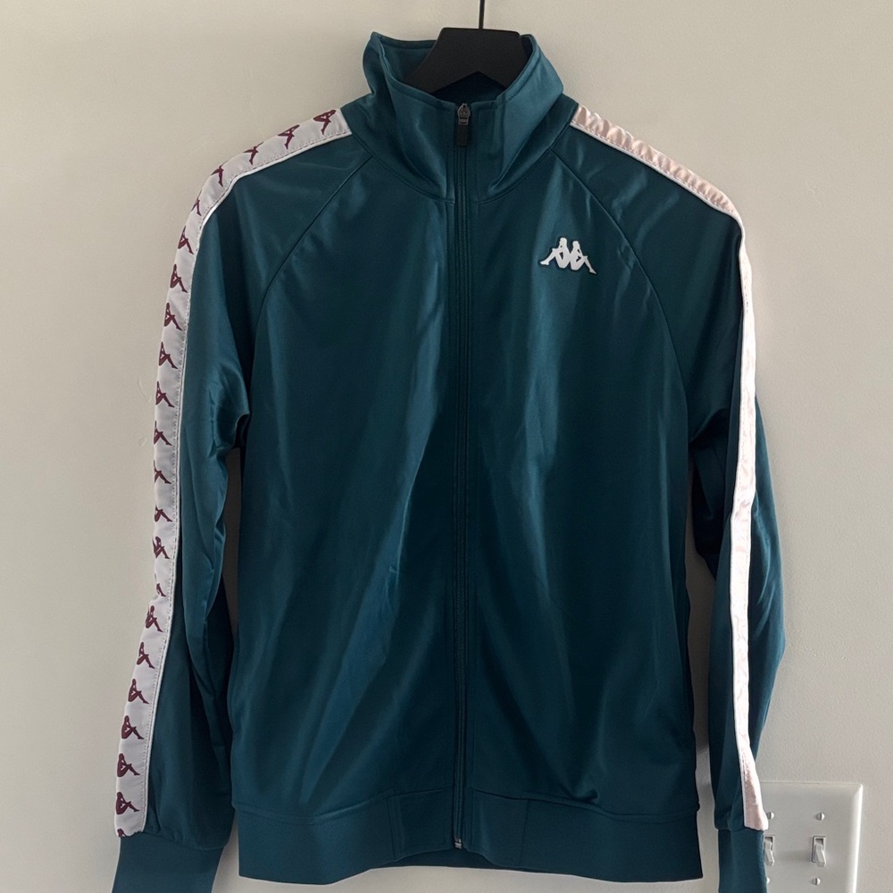 Kappa Teal and White Track Jacket